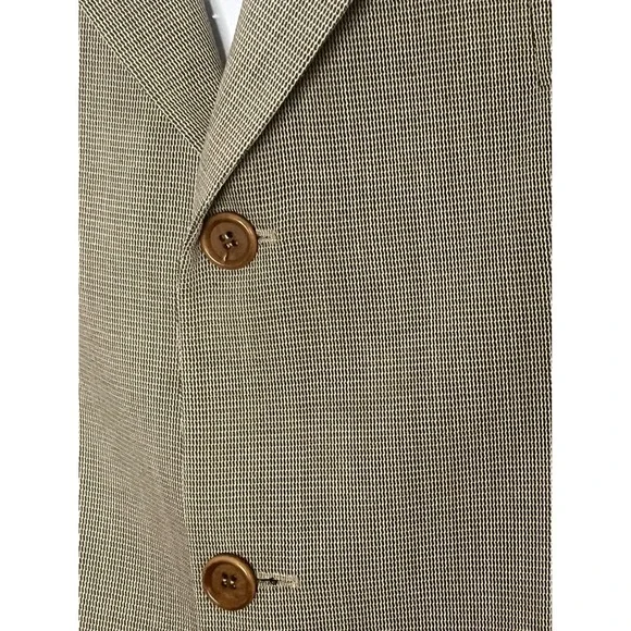 Chiavari Suit Mens 48R/42w Brown Tan 100% Wool 3 Button Made‎ in Italy